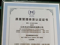 质量管理认证证书